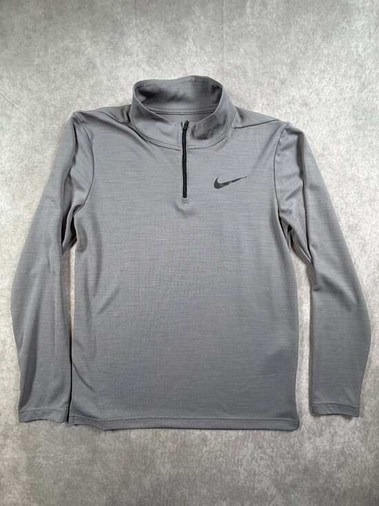 Nike Other - Nike Mens Dri-FIT Breathe 1/4 Zip Long Sleeve Training Shirt Gray S